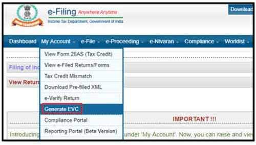 E-Verification of ITR through Demat Account