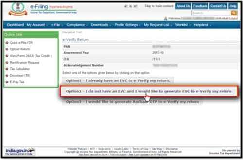 E-Verification of ITR through Net Banking