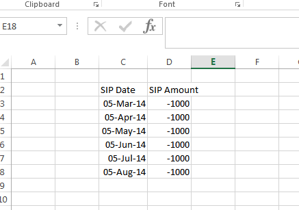 SIP Return Calculation