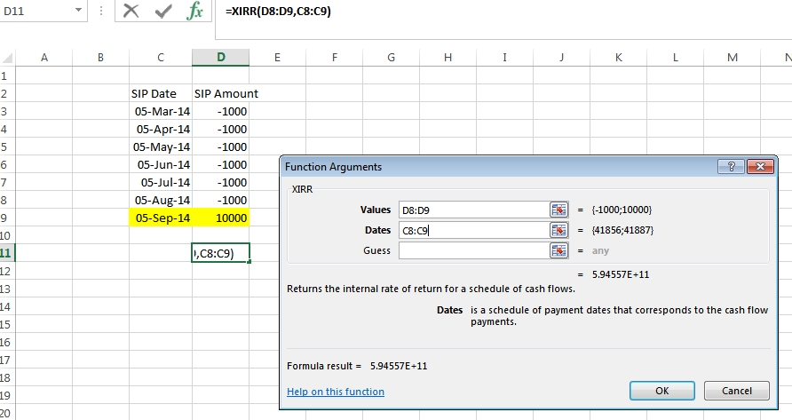 SIP Return Calculation